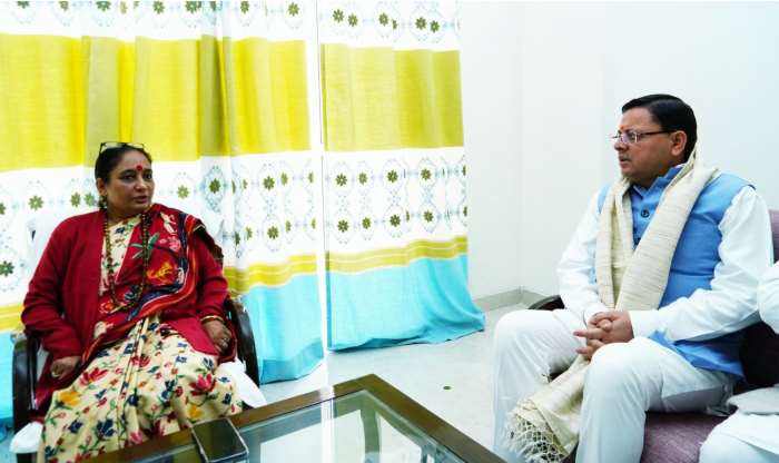 गैरसैंण ( भराड़ीसैंण) : विधानसभा अध्यक्ष रितु खंडूड़ी भूषण से शिष्टाचार भेंट की CM धामी ने